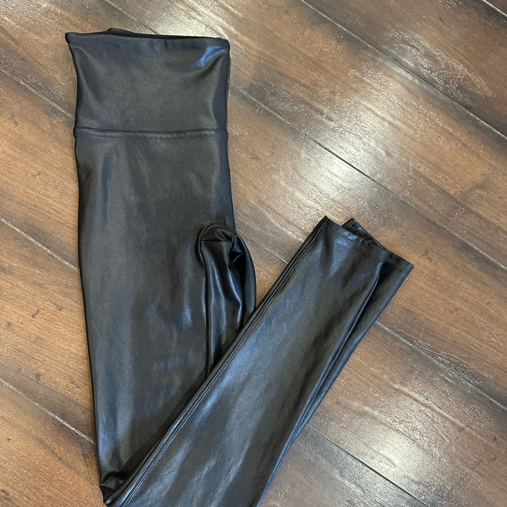 Spanx Black Faux Leather Leggings
